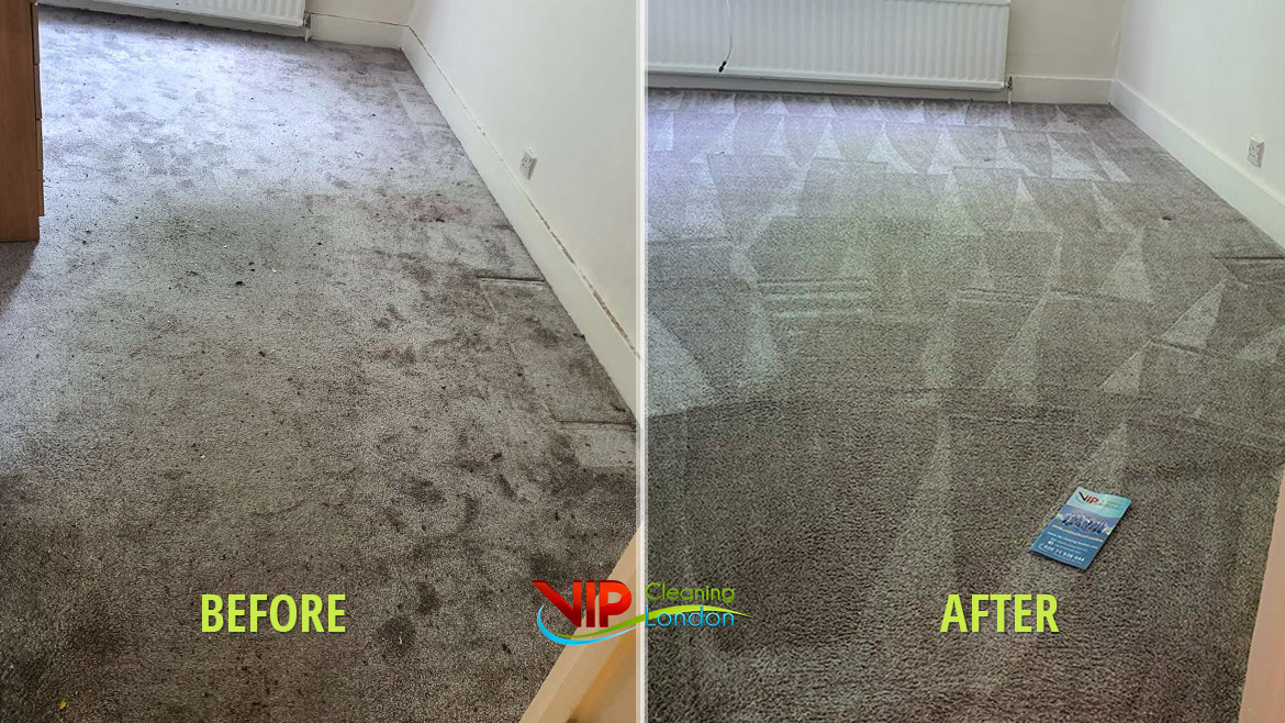 Before / After carpet Cleaning in a house